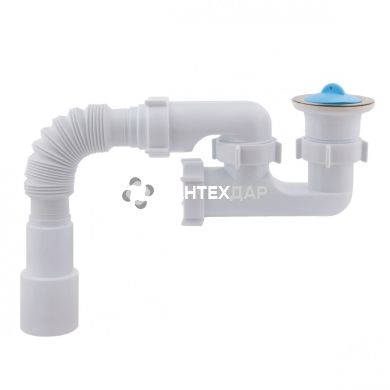 Сифон для душевого поддона с ревизией Krono Plast П0555 выпуск 70 мм выход 40/50 мм