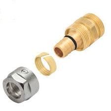 Соединитель свинчиваемый KAN Push 14x2 мм 1/2 НР латунь для труб PE-Xc/Al/PE-HD Platinum