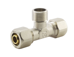 Тройник металлопластиковый обжимной FADO 20х1/2"х20 НР