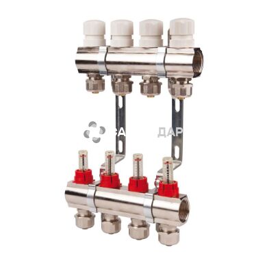 Коллекторный блок с расходомерами SD 1"х8 выходов