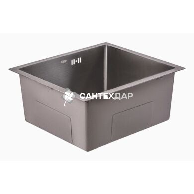 Мийка кухонна з нержавіючої сталі Qtap D4843BL 2.7/1.0 мм