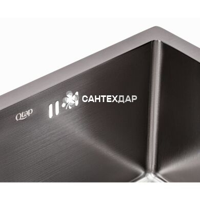 Мийка кухонна з нержавіючої сталі Qtap D4843BL 2.7/1.0 мм
