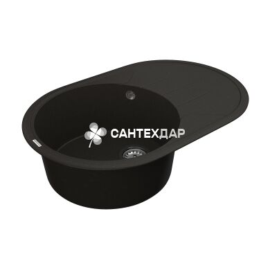 Мойка кварцевая Vankor Sity SMO 02.78 Black + сифон