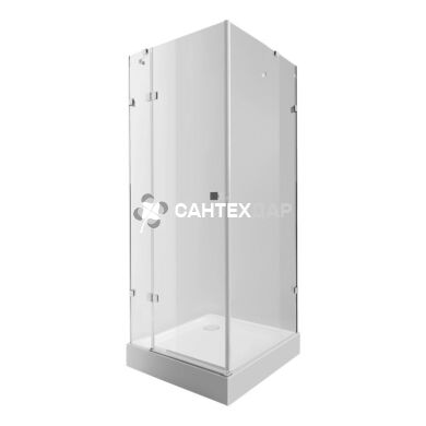 Душова кабіна Q-tap CAPRICORN CRM1011SC6 і піддон UNISQUARE 301115 квадрат 100x100