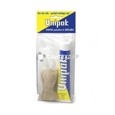 Набор Unipak (паста для воды и пара Unipak 65 г/лён сантехнический 13 г)
