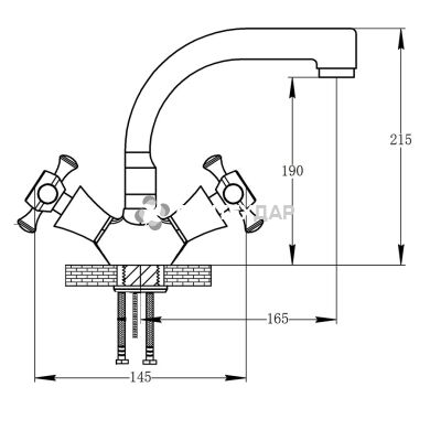 Смеситель для кухни буксовый Potato P4465