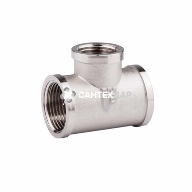 Тройник латунный редукционный SD Forte 3/4х1/2х3/4 ВВВ никель