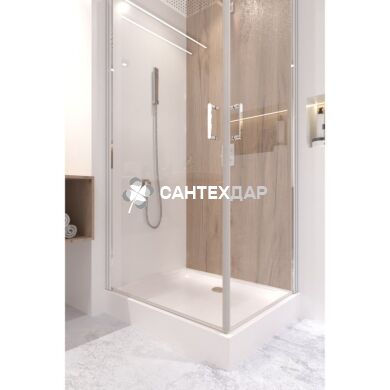 Душова кабіна Q-tap GEMINI 1018RC6 прямокутна 100x80 розпашні без піддона