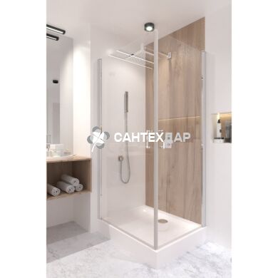 Душова кабіна Q-tap GEMINI 1018RC6 прямокутна 100x80 розпашні без піддона