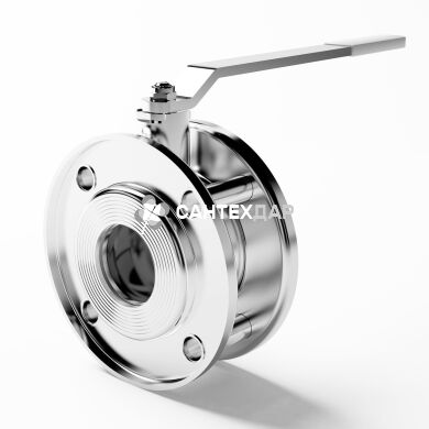 Кран шаровый LD фланцевый DN 50/40 PN 1,6 стандартнопроходной L 75 мм