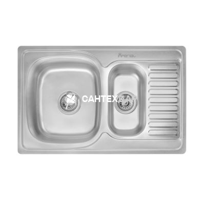 Мийка кухонна Imperial нержавійка 7850 Satin 0,8 мм подвійна