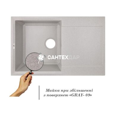 Мойка кухонная Lidz 790x495/230 GRA-09