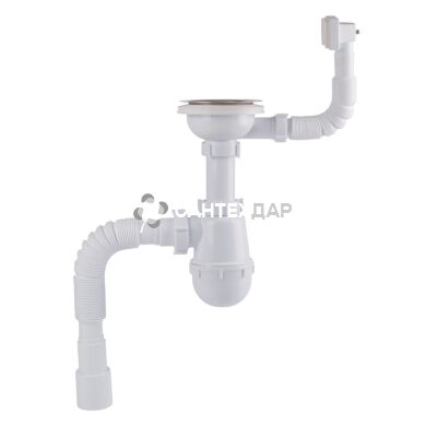 Сифон для кухни Krono Plast ЕМ1050EURO выпуск 3 1/2 выход 50 мм