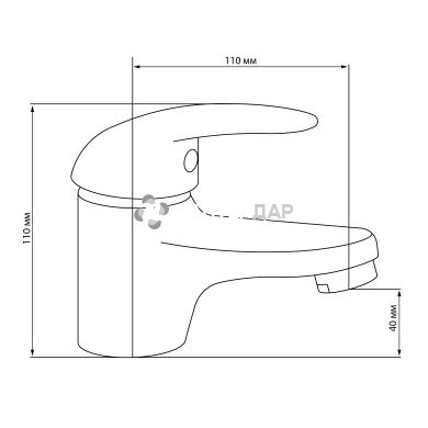 Смеситель для умывальника GF Italy 06-001-40 CRM