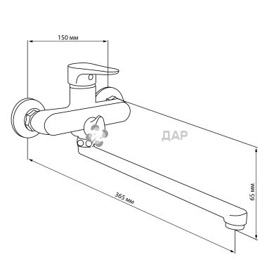 Смеситель для ванной GF Italy 07-005N-35 New WCR
