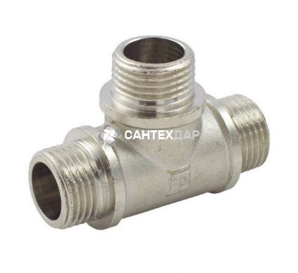 Тройник латунный FADO 1/2 ННН никель