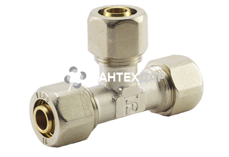 Тройник металлопластиковый обжимной FADO 26х16х26 мм