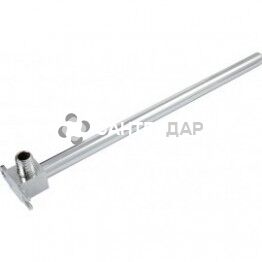 Колено KAN Push 18x2.5 мм с трубкой Cu 15 мм с кронштейном L 210 мм никель