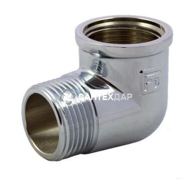 Колено латунное FADO 1 НВ хром