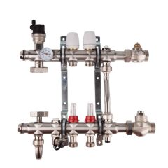 Коллекторный узел SD FORTE для теплого пола 001 1''х11 выходов нержавейка