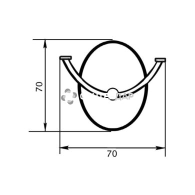Крючок Potato P2905-2 двойной хром