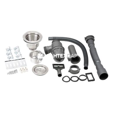 Мийка кухонна з нержавіючої сталі Qtap D5843BL 2.7/1.0 мм