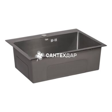 Мийка кухонна з нержавіючої сталі Qtap D5843BL 2.7/1.0 мм