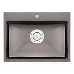 Мийка кухонна з нержавіючої сталі Qtap D5843BL 2.7/1.0 мм