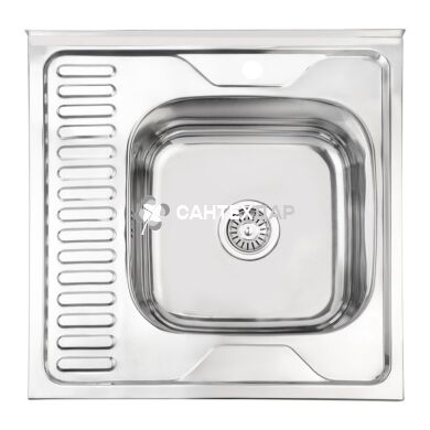 Кухонная мойка Lidz 6060-R Polish 0,6 мм