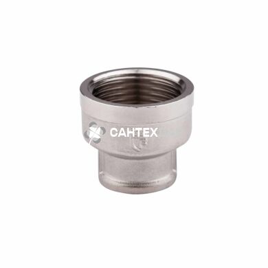 Муфта латунная редукционная SD Forte 1 1/2х1 1/4 ВВ никель