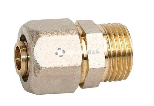 Муфта металлопластиковая обжимная Gross 16 х 1/2 НР