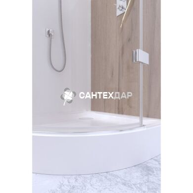 Набор Qtap душевая кабина Virgo CRM1099AC8 Clear + поддон Uniarc 309915