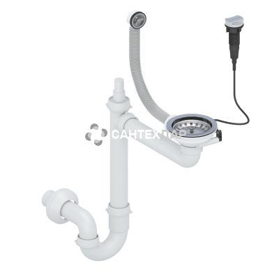 Сифон-автомат для кухонной мойки 3 &frac12;, одинарный