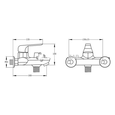 Смеситель для ванной Potato P30223-7-35