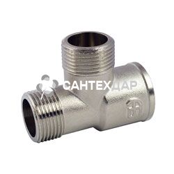 Тройник латунный АБ 3/4 ВНН никель