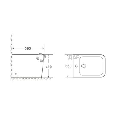 Біде підлогове Qtap Tern QT1744003CW