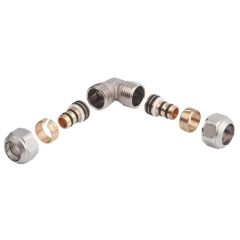 Колено металлопластиковое обжимное Іcma 20х20 мм №543