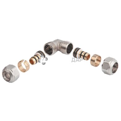 Колено металлопластиковое обжимное Іcma 20х20 мм №543