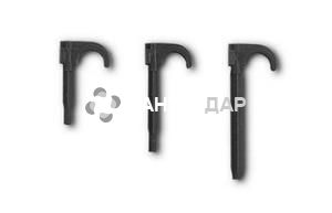 Крюк пластмассовый KAN для труб 14-25 мм L 80 мм одинарный