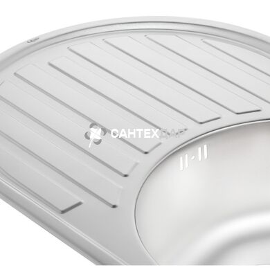 Мийка кухонна з нержавіючої сталі Qtap 7750 Satin 0,8 мм