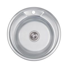 Кухонна мийка нержавіюча LIDZ 490-A Decor 0,6 мм