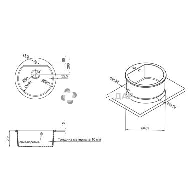 Мийка кухонна Qtap CS D510 GRE