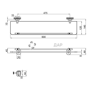 Полиця Qtap Liberty BLM 1 153