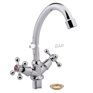 Смеситель для кухни буксовый Potato P4965 на гайке