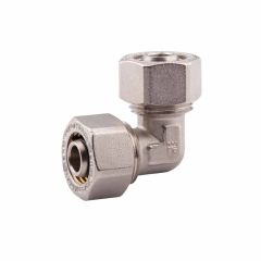 Угол металлопластиковый обжимной SD Forte 20*20 мм