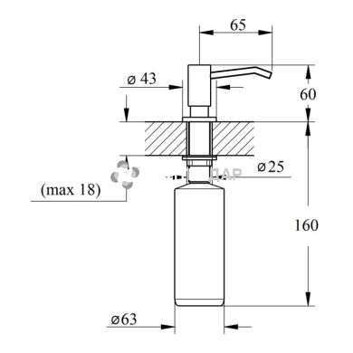 Дозатор для жидкого мыла Imperial D15