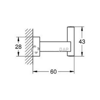 Гачок Grohe Essentials Cube 40511001