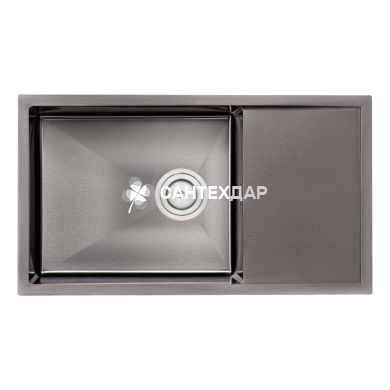 Мийка кухонна з нержавіючої сталі Qtap D7844BL 3.0/1.2 мм