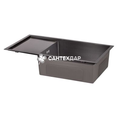 Мийка кухонна з нержавіючої сталі Qtap D7844BL 3.0/1.2 мм