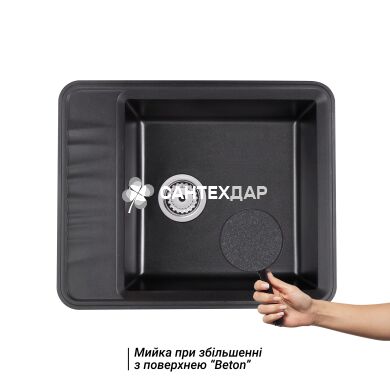 Мийка кухонна Qtap CS 6250 Beton
